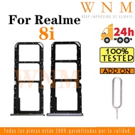 For Realme 8i RMX3151 Sim Card Tray Sim Card Slot Holder Card Holder Reader SD Slot Adapter Replacem