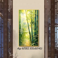 Tặng kéo + xỏ chỉ - Tranh thêu chữ thập Trúc báo bình an - thêu kín - tranh 9ct (4 sợi) KT: 105x60cm