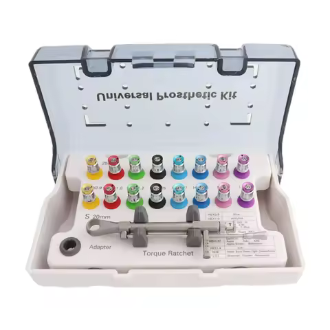 Dental Implant Screw Driver 16Pc Colorful Torque Wrench Ratchet 10-70NCM Universal Restoration Tools