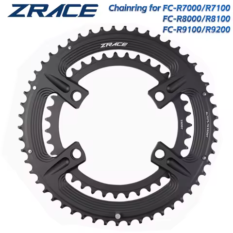ZRACE Asymmetric Road Chainring For 105 FC-R7000, ULTEGRA FC-R8000, DURA-ACE FC-R9100, 50-34T 52-36T