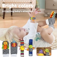 Educational Sensory Socks Rattle Girl Toddlers Infant 0-12 Wrist Early Baby Month Boy Learning Set 4