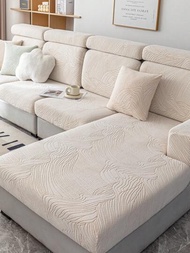 1件全季通用沙發套,防塵沙發墊套,現代簡約風格,防滑且可機洗,適用於l型組合沙發和1-4座垂直沙發