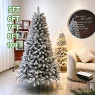 Snow Flocked Christmas Tree 6/7/8/10FT Artificial High Quality Xmas Decor Snow Tree With Metal Stand