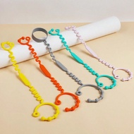 5pcs/Set Car Seat Silicone Tether Ropes, 4pcs Car Seat Toy Tether Ropes, 1pc Car Seat Bottle Tether