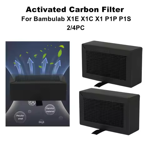 2/4Pcs For Bambu Lab P1 X1 Activated Carbon Filter Air purifier Filter Replacement For Bambu Lab X1 