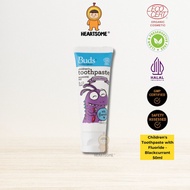 BUDS CHILDREN'S TOOTHPASTE BLACKCURRANT WITH FLUORIDE [50ML][BUDS ORGANIC][HEARTSOME]