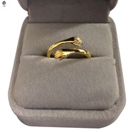 Fashion Copper Hug Ring Adjustable Opening Couple Ring Personalized Accessories for Women Men