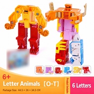 Set Lengkap Mainan Transformasi Huruf Abjad A hingga Z Robot Dino dan Nombor Bijak untuk Kanak Kanak