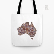 Sling Bag | Authentic Aboriginal Art Aboriginal Australia Canvas Tote Bag