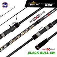 Ajiking Black Bull SW 5'9ft-6'3ft Spinning Casting  Fishing Rod Max Load 18kg Original Japan Fuji Gu