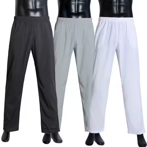 Muslim Islamic Men's Long Trousers Casual High Waist Pants Middle East Clothing M-3XL
