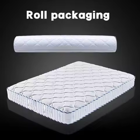Hot Sale Small CBM Low High Density Foam High Resilience Cotton Roll Packaging Mattress BTRM001 for