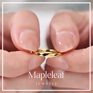 【Ready Stock】100% Original 916 Cincin Gold ring simple design Diamond Gold Index Finger Ring Geometr