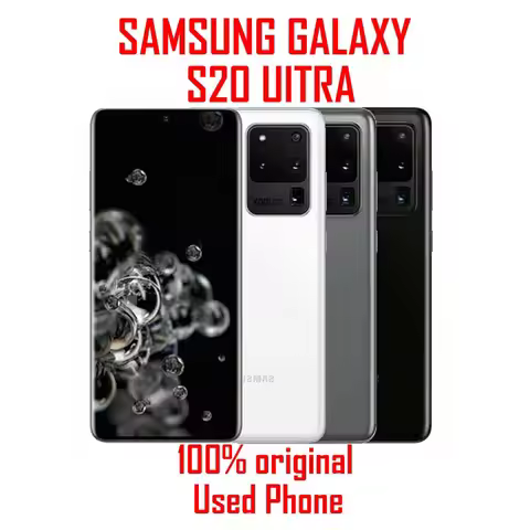 Samsung Galaxy S20 Ultra G988U1 5G Mobile Phone NFC eSIM 128GB 6.9" 120Hz 108MP+48MP+40MP Octa Core 