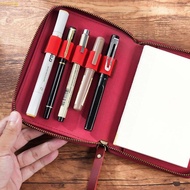 weroyal Zippered Leather Notebook Protector with Pen Slot for 3 5x5 5Inch Field Notes Handmade Journ