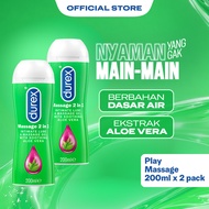 Durex Play Massage 2in1 200 ml x 2pcs - Pelumas dengan Ekstrak Aloe Vera