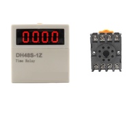 DH48S-1Z Digital LED Programmable Timer Time Relay Switch with Socket Base 12V 24V 220V 380V Delay T