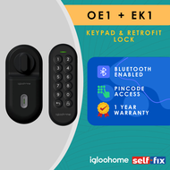 igloohome Retrofit Door Lock OE1 + Keypad EK1- igloohome Bundle - Retrofit (OE1) Door Lock + Keypad 