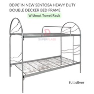 Full Silver Without Towel Rack DD9011N New Sentosa Heavy Duty Double Decker Bed Frame