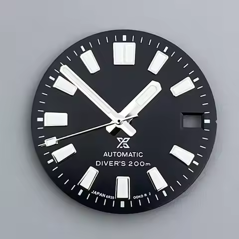 NH35 28.5mm Dial Green Luminous For 62MAS Mod SPB143J1/SPB253J1 Tiger Whale Case Fit NH35 NH36 Movem