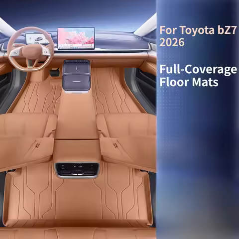 For Toyota bZ7 2026 Full-Coverage Leather Floor Mats Waterproof and Wear-Resistant Double-Layer Car