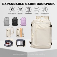 Expandable Travel Cabin Backpack 38L – Waterproof, Fits 15.6” Laptop, Multi-Compartment, Work & Trav