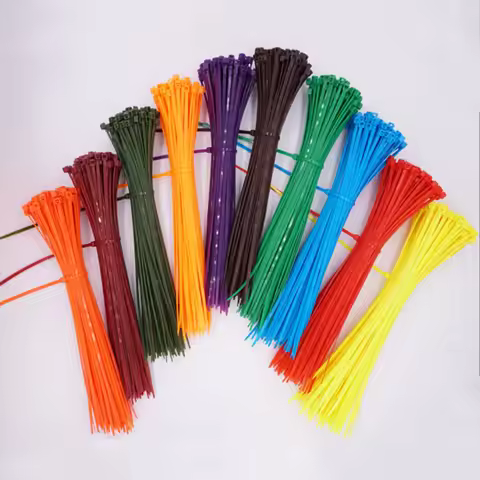 50Pcs/bag 7 Color 2.5mmx100mm 2.5mm*100mm Self-Locking Nylon Wire Cable Zip Ties Cable Ties White Bl