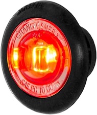 GG Grand General 75361 1 inch Mini Push/Screw Wide Angle Red/Smoke LED Light in Smoke Lens with Grom