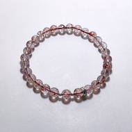 天然礦石 超七金草莓 6mm 925純銀 手鍊