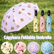 Capybara Foldable Umbrella UV Protection Windproof Sun Rain Portable Travel Manual Compact