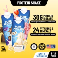 Pure Protein Shake, 30g Protein, Support Muscle, Vitamins, Keto Friendly, Various Flavors, 3-12 pcs