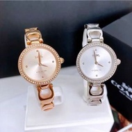 代購 新品COACH蔻馳手錶 PARK系列 手鏈款小錶盤鑲鑽女錶 手鐲手錶 時尚百搭石英錶女 玫瑰金色女生腕錶14503172