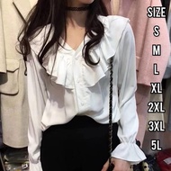 KEMEJA D4 - Latest Model Blouse Import Women Easel Blouse (Size S M L XL 2XL 3XL 5L) Blouse Jumbo Be