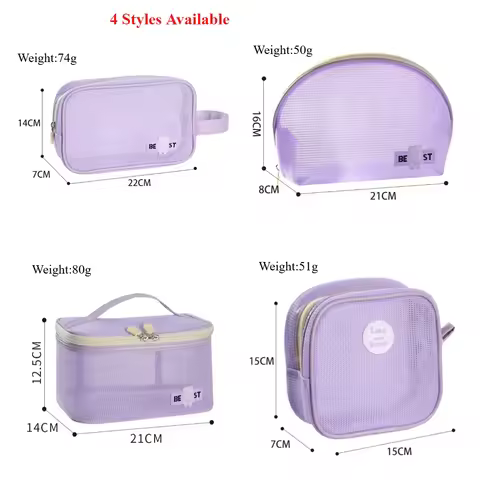 Hot Sale Portable Handheld Toiletries Bag Outdoor Travel Cosmetic Organizer Mesh Toiletry Organizer
