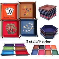 Dice Rolling Tray Pu Dice Tray Change Key Wallet Coin Box Tray<YWMY1007>