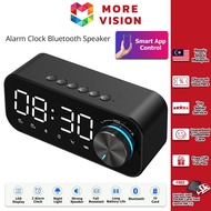 Bluetooth Speaker Wireless with Thermometer Alarm Clock LED HiFi Super Bass Subwoofer Player Desktop Clock