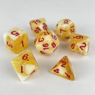 TTRPG DnD MTG 7 dice set - Pearlised COC Dice