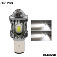 iriisy Motorcycle LED Headlight Projector Lens H4/BA20D/H6 LED COB Fog Lamp Bulb ATV Scooter Driving