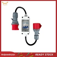 [Redpowderyan] 32A CEE Male to 16A Female Adapter With- Switch, C16, 3-Phase, 380-415V, IP44 Waterpr