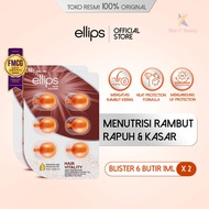 [Bundle Isi 2] Ellips Hair Vitamin Moroccan Hair Vitality Blister 6 Butir  | Vitamin Rambut untuk Ra
