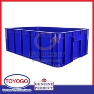 1 X TOYOGO 44L Industrial Storage Container (4903) Heavy Duty Plastic Stackable Factory Warehouse Crate Box Cover Bin