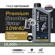 MAPETROL PREMIUM SCOOTER ESTER 4T 10W40 ENGINE OIL (FULLY ESTER | MADE IN EUROPE) 1L