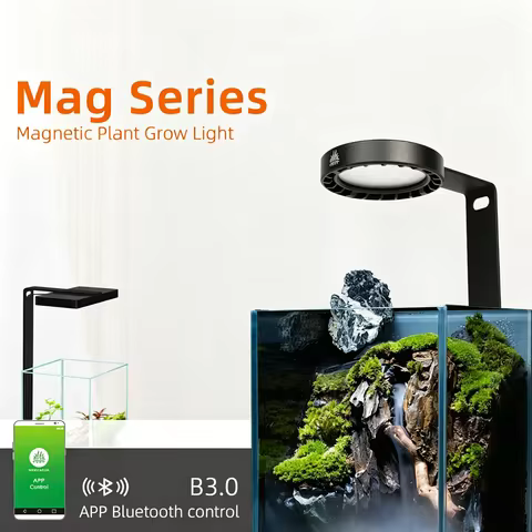 WEEK AQUA Mag-Pro/Max Nano RGB+UV Light USB Plant Grow Lamp Bluetooth App Control for Freshwater Aqu