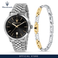 【2 Years Warranty】Maserati Epoca 42mm Mens Quartz นาฬิกาข้อมือแฟชั่น + Bracelet Set R8853118029