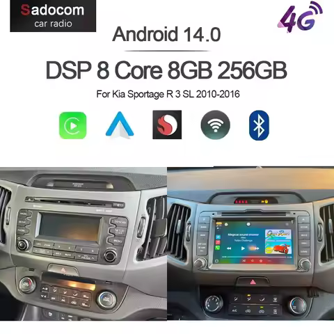 7" Wireless Carplay Android 13.0 8G+128G 8Core multimedia GPS Car android Player radio Wifi For Kia 