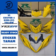 YAMAHA Y15 Y15ZR V1/V2 EXCITER 4 KING (37) YELLOW COVER SET (STICKER TANAM) RAPIDO Stripe Tanam