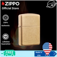 Zippo Armor® Tumbled Brass Windproof Pocket Lighter | Zippo 28496( Lighter without Fuel Inside)ทองเห