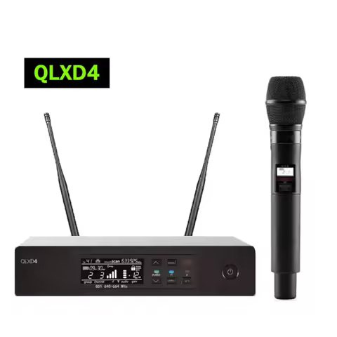QLXD4 KSM9/Beta58a UHF True Diversity Handheld Mic Wireless Karaoke Microphone System Kit for Church