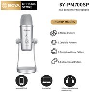 BOYA BY-PM700SP USB Condenser Microphone for iOS Android Windows Computer Mics for Recording Broadcasting Padcasting