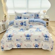 【Super low price】Disney Stitch Home Textile Bedding Four Piece Set Skincare Polished Student Dormito